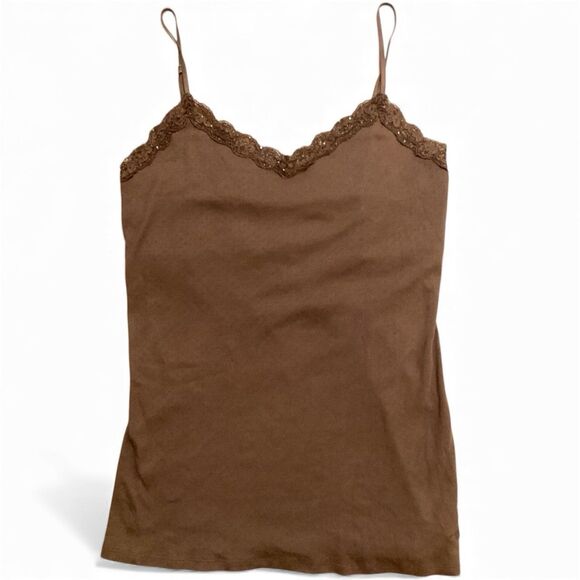 American Eagle Women's Brown Tank Top Size XL Y2K Twilight TVD Elena Gilbert Top - Picture 1 of 3